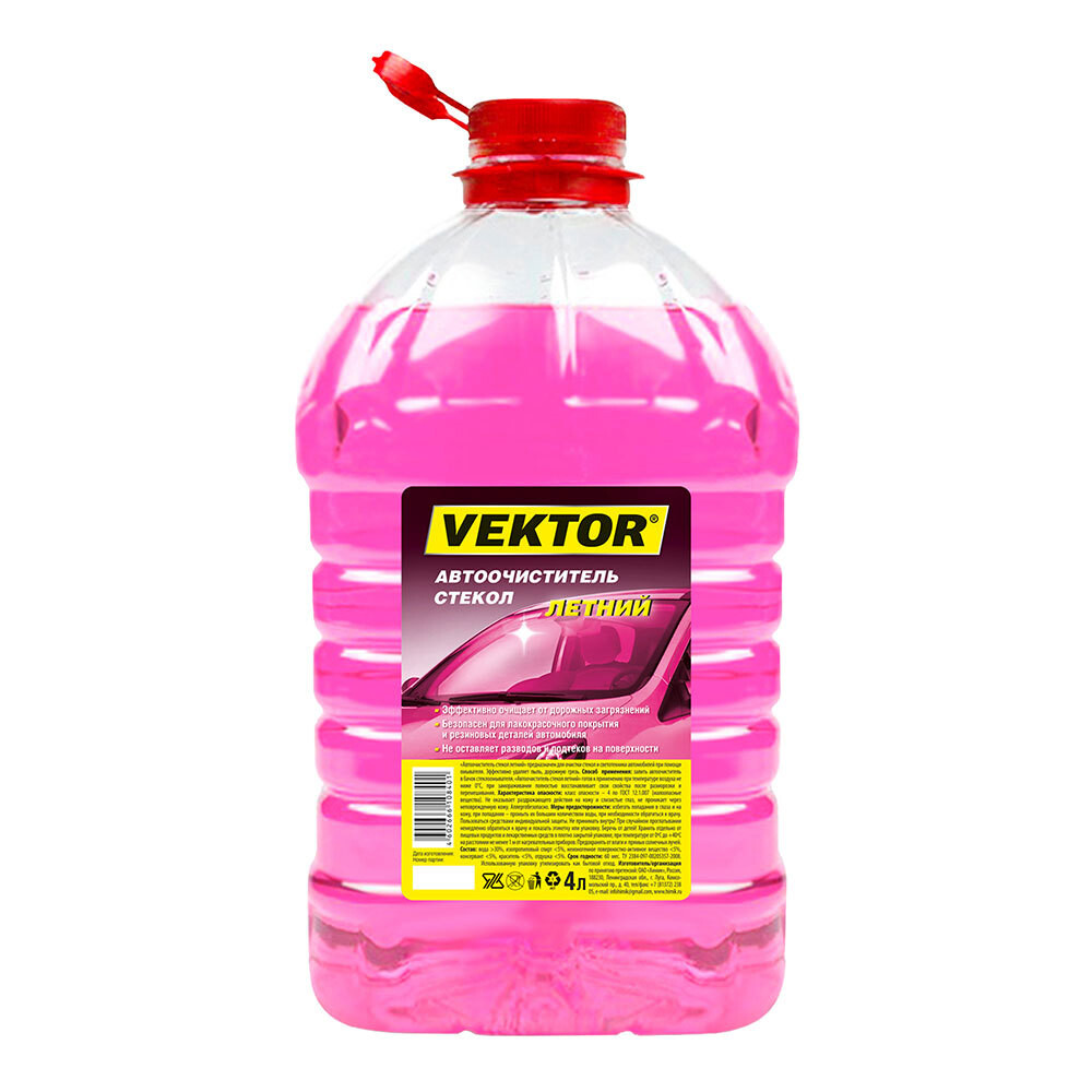Изображение товара Стеклоомыватель Vektor летний 4 л