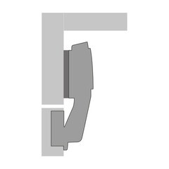 Петля мебельная накладная для углового шкафа Hettich Sensys W с доводчиком 90° металл 150х100х5 мм (2 шт.) - фото 4