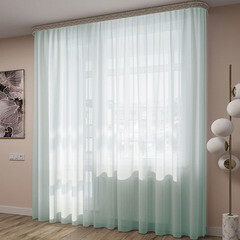 Тюль вуаль мятный 300х260 см Legrand с утяжелителем (58091268) - фото 1