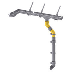 Колено трубы пластиковое d80 мм 45° Docke Standard светло-коричневое RAL 8017 - фото 2