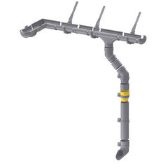 Муфта водосточной трубы пластиковая d80 мм Docke Standard светло-коричневая RAL 8017 - фото 3