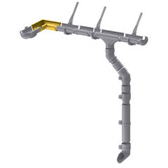 Угол желоба пластиковый d120 мм 90° Docke Standard пломбир RAL 9003 - фото 3