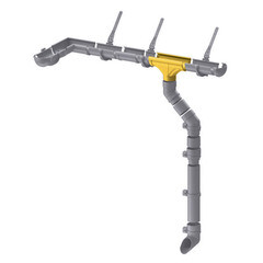 Воронка желоба Docke Premium пластиковая d120-85 мм каштан RAL 8017 - фото 2