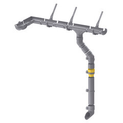 Муфта водосточной трубы Docke Premium пластиковая d85 мм каштан RAL 8017 - фото 2