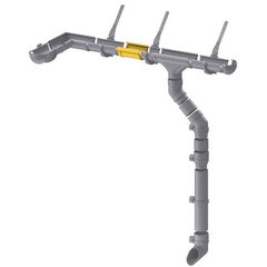 Соединение желоба Docke Premium пластиковое d120 мм каштан RAL 8017 - фото 3