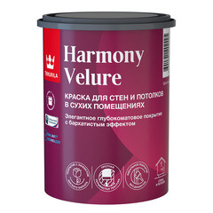 Изображение товара Краска моющаяся Tikkurila/Tikkivala Harmony Velure база А белая 0,9 л