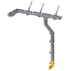 Колено стока пластиковое d80 мм Docke Standard светло-коричневое RAL 8017 - фото 2