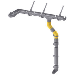 Колено трубы Docke Premium пластиковое d85 мм 45° каштан RAL 8017 - фото 2