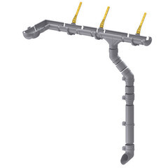 Крепление Docke Premium для кронштейна d120 мм коричневое RAL 8017 регулируемое - фото 3