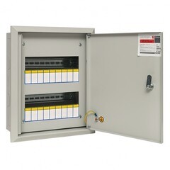 Щит распределительный встраиваемый EKF PROxima ЩРВ-18 металлический IP31 390х340х120 мм 18 модулей с замком - фото 1