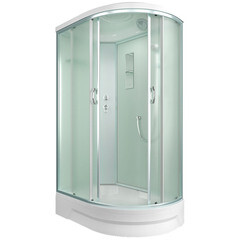 Душевая кабина Erlit 120х80х226 см стекло матовое 4 мм с средним поддоном асимметрия левая - фото 1