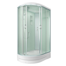 Душевая кабина Erlit 120х80х226 см стекло матовое 4 мм с средним поддоном асимметрия правая