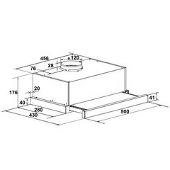 Кухонная вытяжка встраиваемая Lex Hubble 500 BL 50 см черная - фото 2