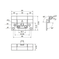 Петля ПНН-80 бабочка универсальная неразъемная 80х55 мм белая - фото 4