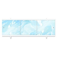 Экран для ванны Метакам Монолит-М ПВХ 170х57 см голубой раздвижной (19558)