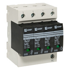Изображение товара Ограничитель напряжения модульный EKF PROxima T1-T2 275 В 20 кА 4P (OV12-31-506)