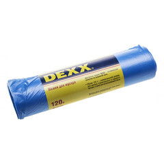 Мешок для мусора DEXX 120 л 1050х680 мм полиэтиленовый голубой (10 шт.)