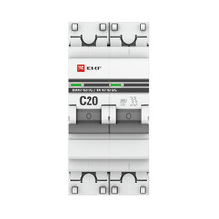 Автоматический выключатель модульный EKF PROxima ВА 47-63 DC 2Р 20А тип C 6 кА 230 В (mcb4763-DC-2-20C-pro) - фото 3
