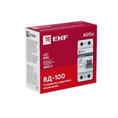 УЗО EKF PROxima ВД-100 40А 1P+N тип AC 100 мА 4,5 кА (elcb-2-40-100-em-pro) - фото 2