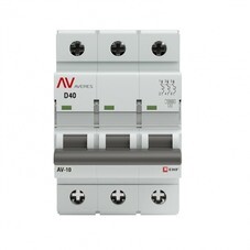 Автоматический выключатель модульный EKF Averes AV-10 3P 40А тип D 10 кА 400 В (mcb10-3-40D-av)