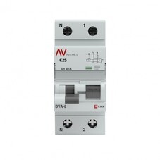 Автомат дифференциальный EKF Averes DVA-6 25А 1P+N тип AC 100 мА 6 кА (rcbo6-1pn-25C-100-ac-av)