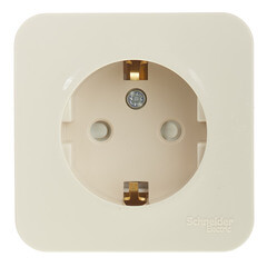 Изображение товара Розетка Systeme Electric Blanca накладная бежевая со шторками (BLNRA011117)