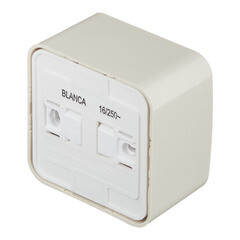 Розетка Systeme Electric Blanca накладная бежевая со шторками (BLNRA011117) - фото 3