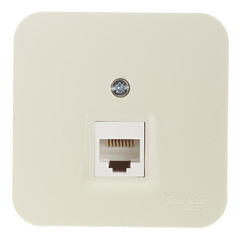 Розетка компьютерная Systeme Electric Blanca накладная бежевая RJ45 (BLNIA045007) - фото 1