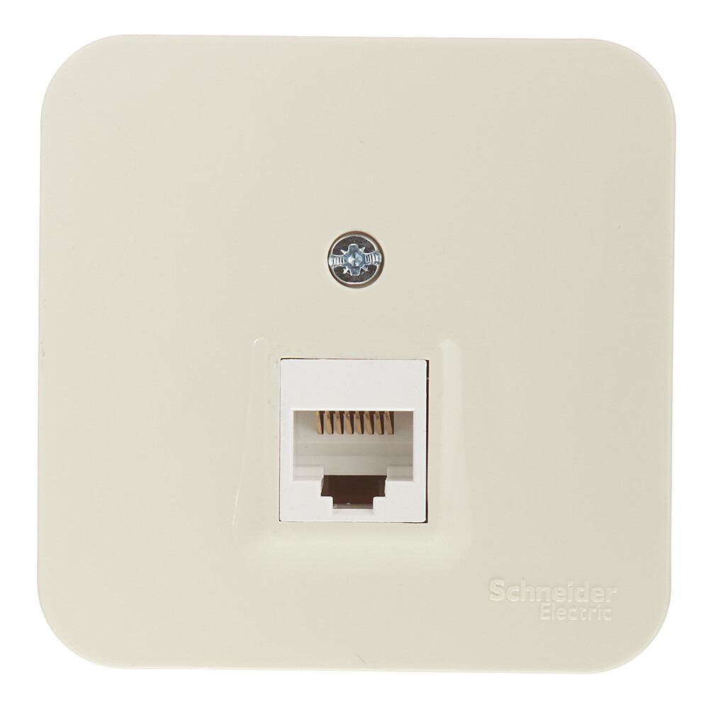 Изображение товара Розетка компьютерная Systeme Electric Blanca накладная бежевая RJ45 (BLNIA045007)