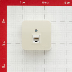 Розетка компьютерная Systeme Electric Blanca накладная бежевая RJ45 (BLNIA045007) - фото 3