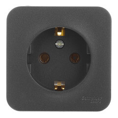 Розетка Systeme Electric Blanca накладная антрацит (BLNRA010116) - фото 1