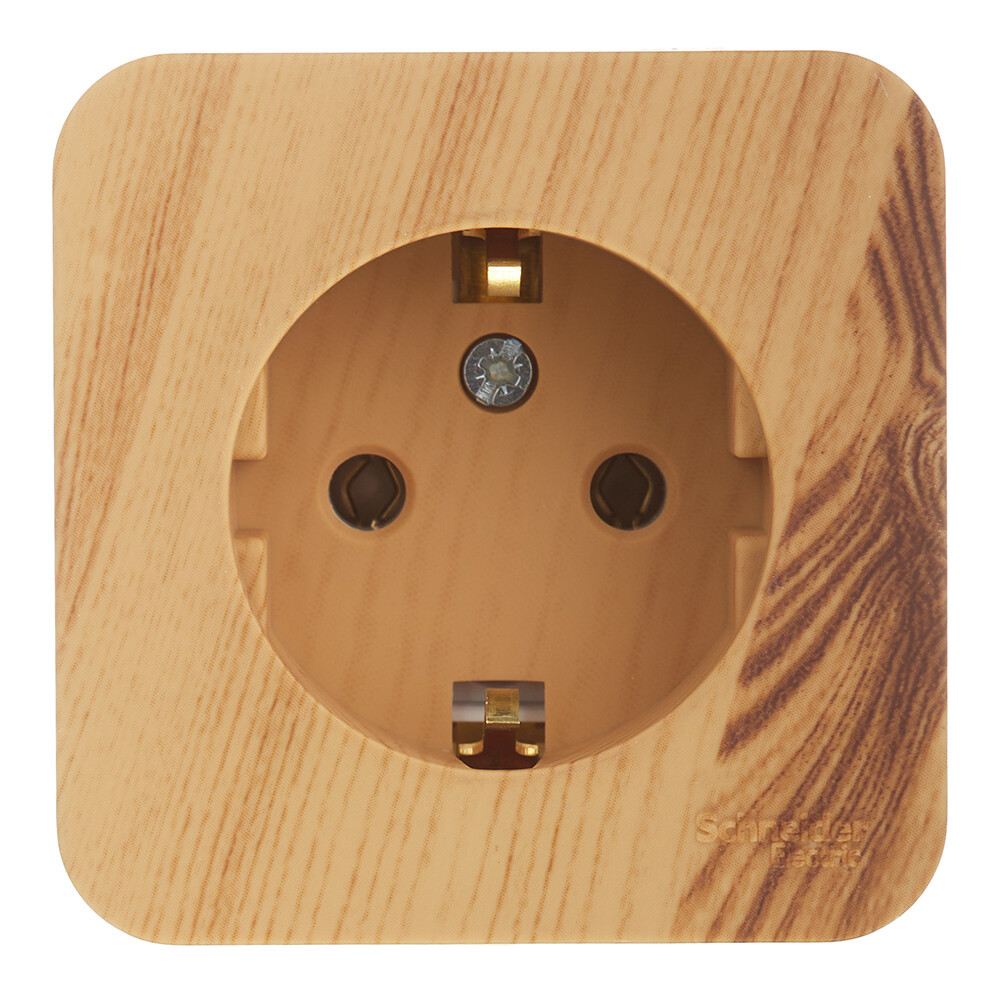 Изображение товара Розетка Systeme Electric Blanca накладная ясень 1 гнездо IP20