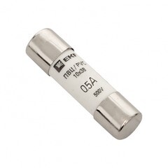 Изображение товара Вставка плавкая EKF ПВЦ 2P 0,5А 50 кА 500 В цилиндрическая (20 шт.) (pvc-10х38-0,5)