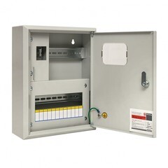 Щит учетно-распределительный навесной EKF PROxima ЩУРн 1/12 металлический IP31 360х280х110 мм 12 модулей с окном для снятия показаний счетчика - фото 1