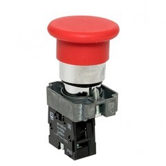 Кнопка грибок EKF PROxima ВС42 230 В 1NC IP65 без фиксации красная (xb2-bc42-65) - фото 1