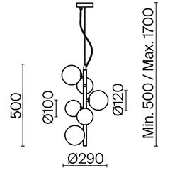 Люстра подвесная Maytoni Dallas G9 168 Вт 18 кв.м (MOD545PL-06G) - фото 2