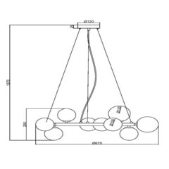 Люстра подвесная Maytoni Dallas G9 308 Вт 20 кв.м (MOD545PL-11B) - фото 2