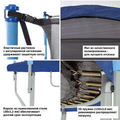 Батут Green Glade серо-голубой до 150 кг (B7102) - фото 5