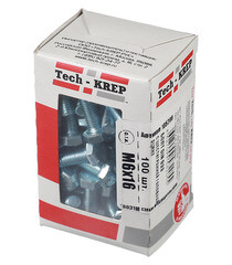 Болт оцинкованный M6x16 мм DIN 933 (100 шт.) - фото 3