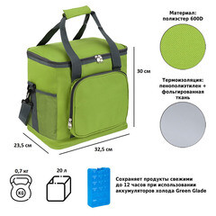 Сумка-холодильник Green Glade 32,5х23,5х30 см 20 л - фото 9