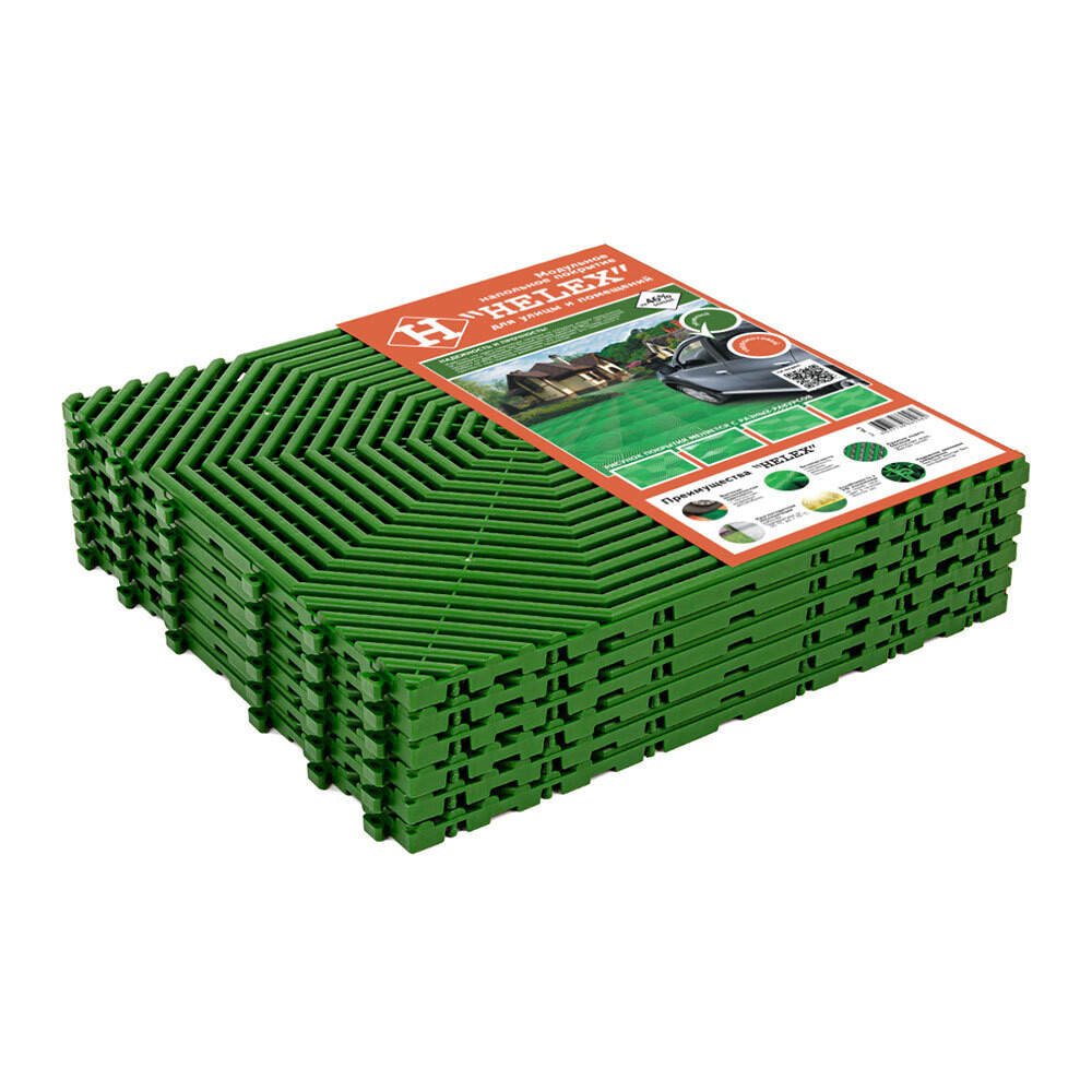 Изображение товара Садовая модульная плитка Helex 40x40 см зеленая для сада и бассейнов