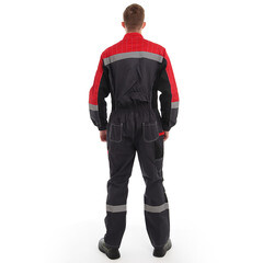 Комбинезон защитный Спрут Формула 52-54 рост 170-176 см серый/красный - фото 8