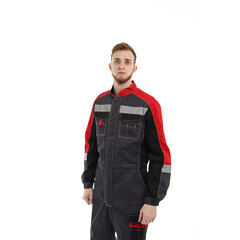 Комбинезон защитный Спрут Формула 52-54 рост 170-176 см серый/красный - фото 6