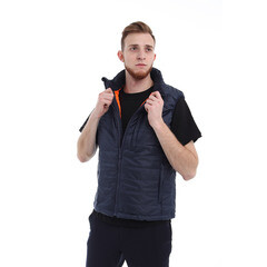 Жилет защитный Спрут Канада 52-54 рост 170-176 см синий/оранжевый - фото 4