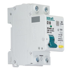 Автомат дифференциальный Dekraft ДИФ-103 10А 1P+N тип AC 30 мА 4,5 кА компактный (16051DEK) - фото 2