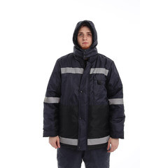 Костюм рабочий мужской утепленный Спрут Метео 56-58 рост 182-188 см темно-синий/черный - фото 10