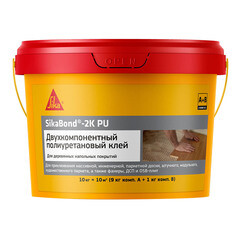Клей для паркета полиуретановый Sika Bond 2K PU коричневый 9 кг + 1 кг - фото 3