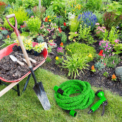 Шланг поливочный 1/2-3/4 30 м двухслойный MasterProf растягивающийся с коннектором и распылителем (ДС.070849) - фото 3