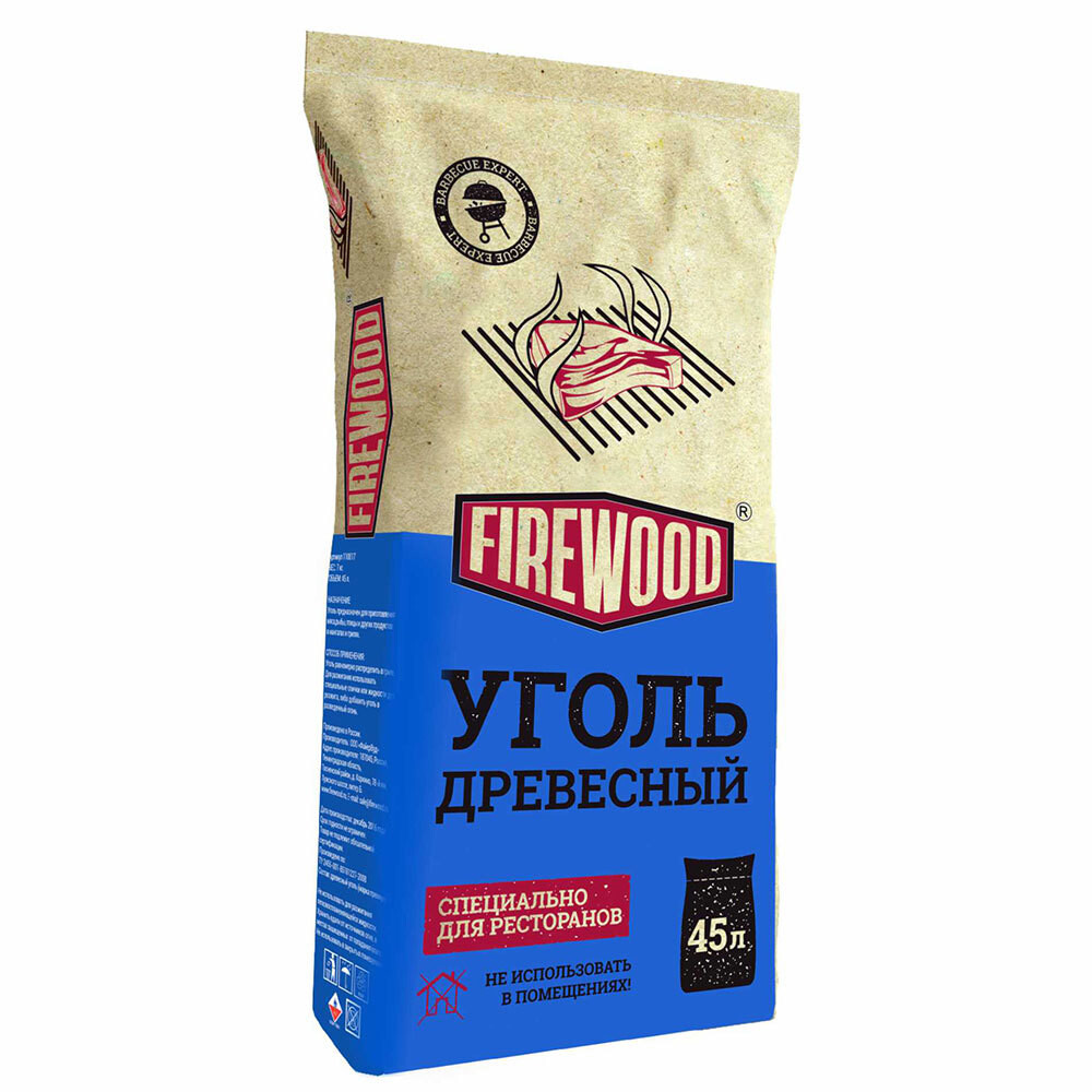 Изображение товара Древесный берёзовый уголь FireWood 7 кг для барбекю и гриля
