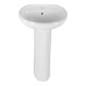 Комплект раковина с пьедесталом Lavelly Oval 49 см белая (OTZ212 ...